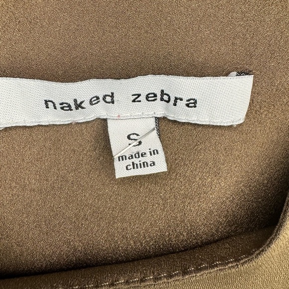 Naked Zebra Sz S Brown Shift Dress Size Small. - Picture 10 of 12